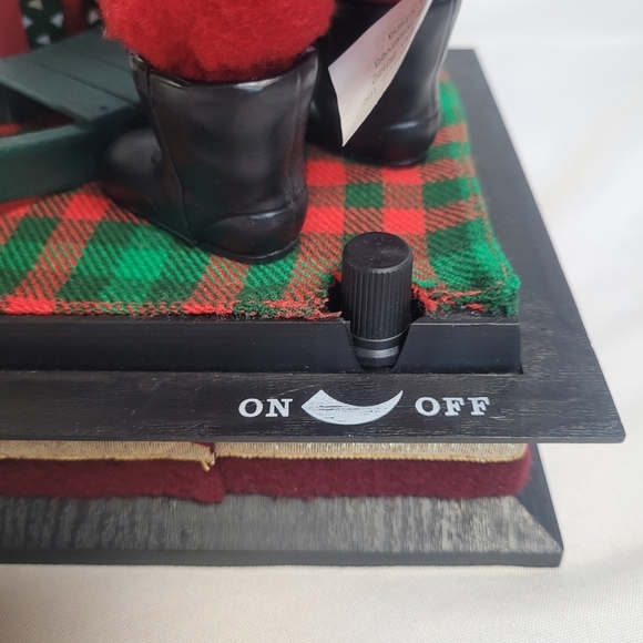 VTG 1993 Holiday Creations Xmas Lighted Musical Santa Rocking Horse Secene - Picture 7 of 16